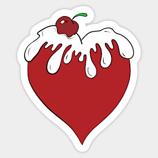 heart sundae Sticker